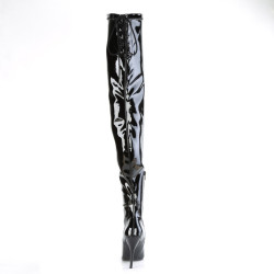 Pleaser SEDUCE-4000SLT Black Crotch High Stiletto Boots