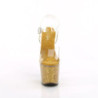 Pleaser LOVESICK-708SG Transparent Gold Glitter Strass