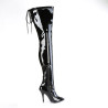 Pleaser SEDUCE-4000SLT Black Crotch High Stiletto Boots