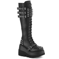 Demonia SHAKER-225 Black Vegan Leather Sale Women