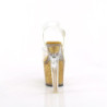 Pleaser LOVESICK-708SG Transparent Gold Glitter Strass