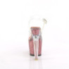 Pleaser LOVESICK-708SG Transparent Pink Glitter Strass