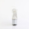 Pleaser LOVESICK-708SG Transparent Silver Glitter Stras