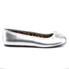Pleaser Pink Label ANNA-01 Silver Metallic Ballerinas Men
