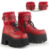 Demonia ASHES-57 Red Vegan Leather Women Heels