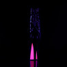 Pleaser SKY-1020TT Black Patent Neon Pink Ankle Boots