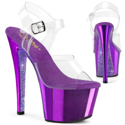 Pleaser SKY-308CHRS Purple Chrome Platform High Heels