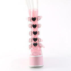 Demonia SWING-230C Rose Platform Buckle Boots