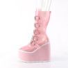 Demonia SWING-230C Rose Platform Buckle Boots