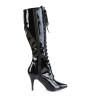 Pleaser VANITY-2020 Patent Stiletto Heeled Knee Boots