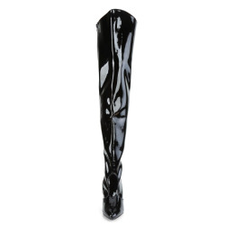 Pleaser VANITY-3010 Low Heeled Thigh High Boots