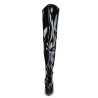 Pleaser VANITY-3010 Low Heeled Thigh High Boots