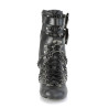Demonia VIVIKA-128 Black Vegan Block Heel Ankle Boots