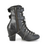 Demonia VIVIKA-128 Black Vegan Block Heel Ankle Boots