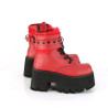 Demonia ASHES-57 Red Vegan Leather Women Heels