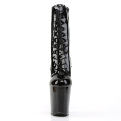 Pleaser XTREME-1020 Black Patent Ankle High Boots Women