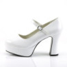 Funtasma MARYJANE-50 White Chunky Heels Platform Pumps