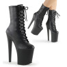 Pleaser XTREME-1020 Black Vegan Leather Ankle Boots