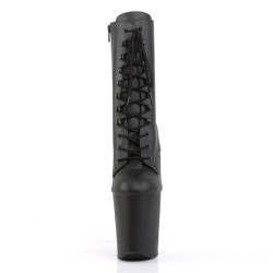 Pleaser XTREME-1020 Black Vegan Leather Ankle Boots