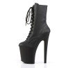 Pleaser XTREME-1020 Black Vegan Leather Ankle Boots