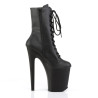 Pleaser XTREME-1020 Black Vegan Leather Ankle Boots