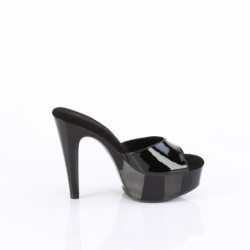 Fabulicious MARTINI-501 Black Patent High Heeled Mules
