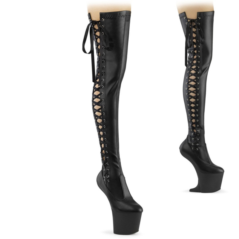 Pleaser CRAZE-3050 Black Vegan Leather Sale Women
