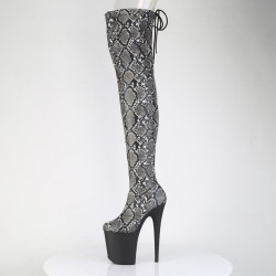 Pleaser FLAMINGO-3008SP-BT Grey Black Snake Print Sale