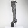 Pleaser FLAMINGO-3008SP-BT Grey Black Snake Print Sale