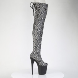 Pleaser FLAMINGO-3008SP-BT Grey Black Snake Print Sale