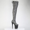 Pleaser FLAMINGO-3008SP-BT Grey Black Snake Print Sale