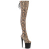 Pleaser FLAMINGO-3008SP-BT Tan Brown Snake Print Black