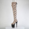 Pleaser FLAMINGO-3008SP-BT Tan Brown Snake Print Black