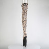 Pleaser FLAMINGO-3008SP-BT Tan Brown Snake Print Black