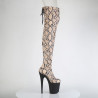 Pleaser FLAMINGO-3008SP-BT Tan Brown Snake Print Black