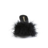 Fabulicious BELLE-301F Black Vegan Low Heeled Mules