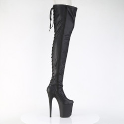 Pleaser FLAMINGO-3850 Black Vegan Leather Sale Women