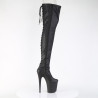Pleaser FLAMINGO-3850 Black Vegan Leather Sale Women