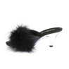 Fabulicious BELLE-301F Black Vegan Low Heeled Mules