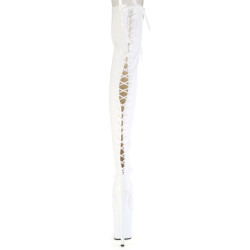 Pleaser FLAMINGO-3850 White Patent Sale Women