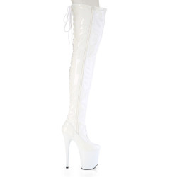 Pleaser FLAMINGO-3850 White Patent Sale Women