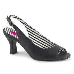 Pleaser Pink Label JENNA-02 Black Vegan Leather Sale