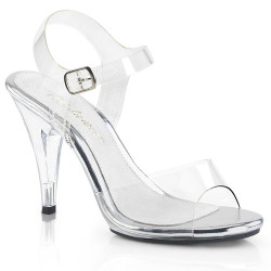Fabulicious CARESS-408 Transparent Low Heeled Sandals