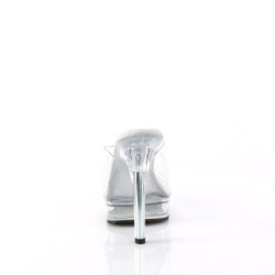 Pleaser SPECTATOR-3030 Nude Vegan Leather Transparent