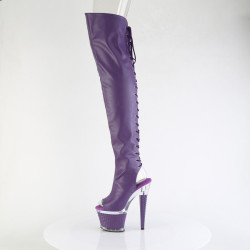 Pleaser SPECTATOR-3030 Purple Vegan Leather Transparent