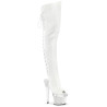 Pleaser SPECTATOR-3030 White Vegan Leather Transparent