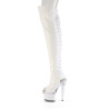 Pleaser SPECTATOR-3030 White Vegan Leather Transparent