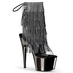 Pleaser ADORE-1017RSF Transparent Black Pewter Chrome