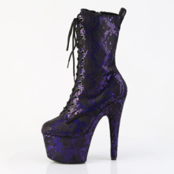 Pleaser ADORE-1040SPF Purple Metallic Snake Print Fabric
