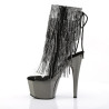 Pleaser ADORE-1017RSF Transparent Black Pewter Chrome